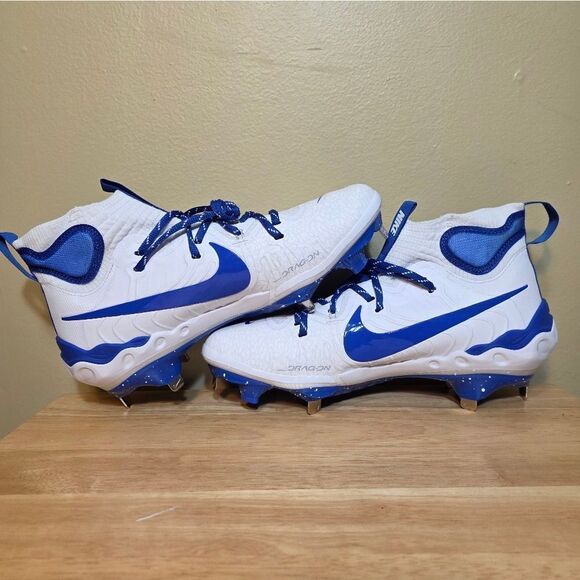Nike Alpha Huarache NXT Baseball Cleats Blue White DJ6517-105 Men's Size 8.5 - Picture 4 of 7